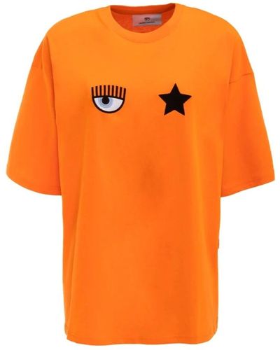 Chiara Ferragni Tops > t-shirts - Orange