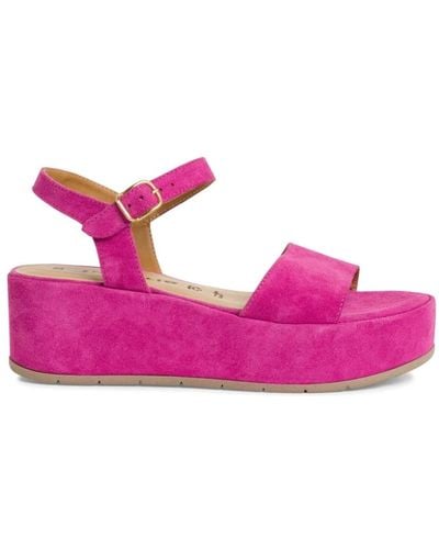 Tamaris Rosa wildleder lässige offene sandalen - Pink