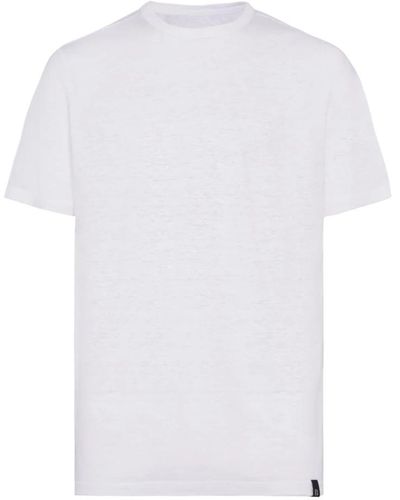 BOGGI T-shirt aus stretch-leinen-jersey,t-shirt aus stretch-leinenjersey - Weiß
