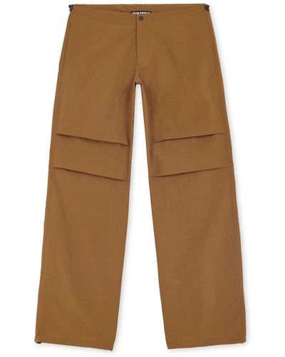 Iuter Straight Trousers - Brown