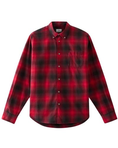Woolrich Casual shirts - Rosso