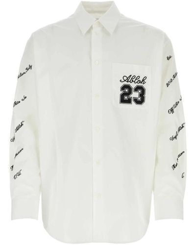 Off-White c/o Virgil Abloh Casual shirts,weiße jacken mit 5.0cm krempe off