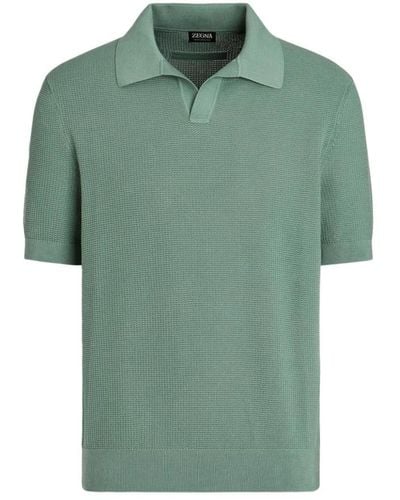 ZEGNA Polo Shirts - Green