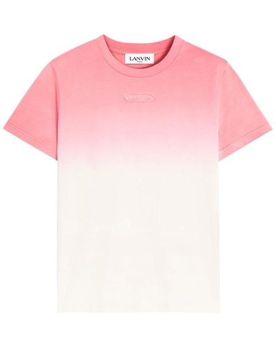 Lanvin Gradient dip dye jogging t-shirt - Pink