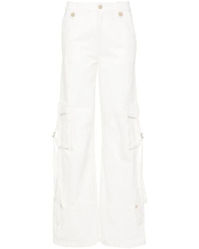Blugirl Blumarine Pantalones de tela con cristales - Blanco