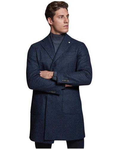 Luigi Bianchi Coats > double-breasted coats - Bleu