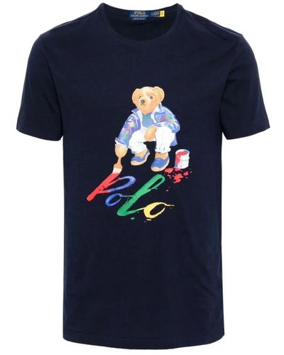 Ralph Lauren Custom slim fit polo bear t-shirt - Blau