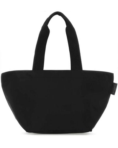 Herve Chapelier Stilvolle schwarze nylon-handtasche