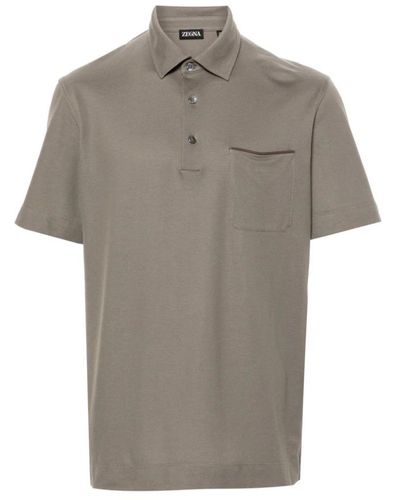 ZEGNA Polo Shirts - Grey