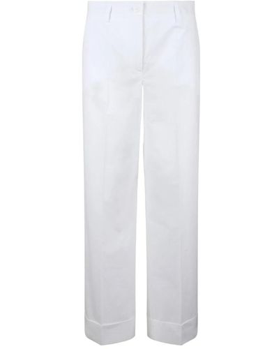 P.A.R.O.S.H. Straight Trousers - White