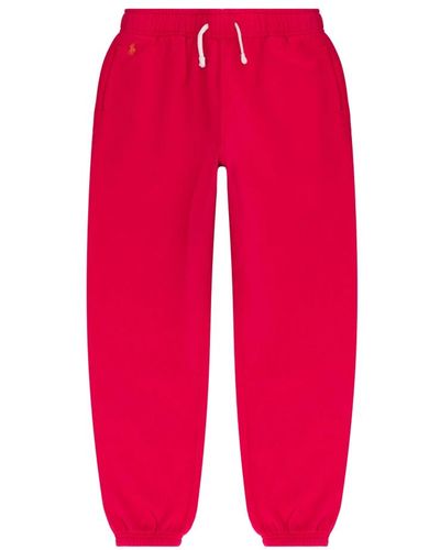 Polo Ralph Lauren Pantaloni con logo e fascia elastica - Rosso