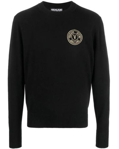 Versace Jeans Couture Round-Neck Knitwear - Black