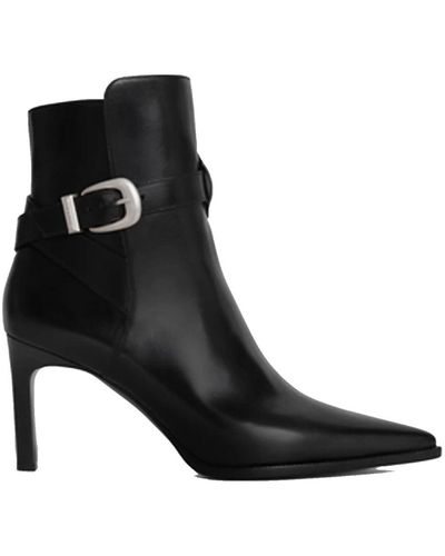 Celine Heeled Boots - Black