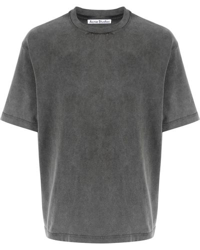 Acne Studios Logo patch t-shirt faded black - Grau