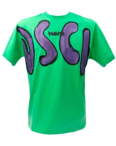 DISCLAIMER Casual fashion t-shirt mit frontdruck - Grün
