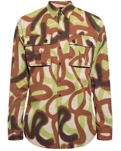 DSquared² Camicia in cotone camouflage - Multicolore