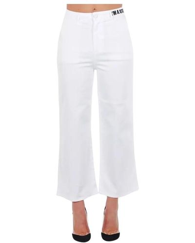 Frankie Morello Pantalones cortos de cintura alta versátiles - Blanco
