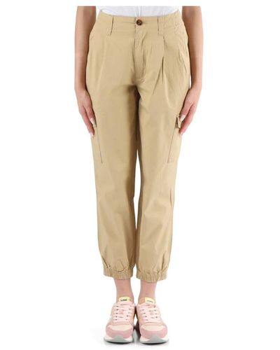 Sun 68 Cropped Trousers - Natural