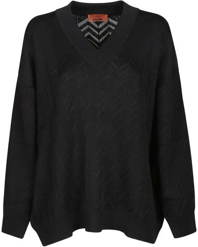 Missoni V-Neck Knitwear - Black