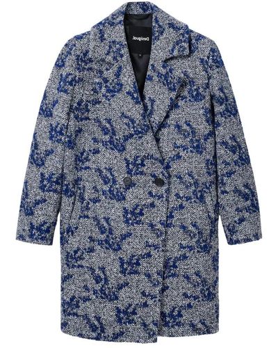 Desigual Coats > double-breasted coats - Bleu