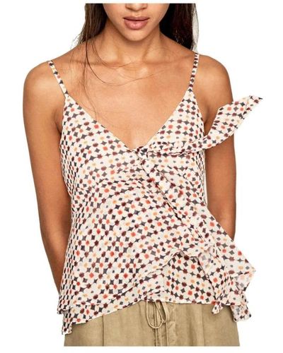 Pepe Jeans Sleeveless Tops - Natural