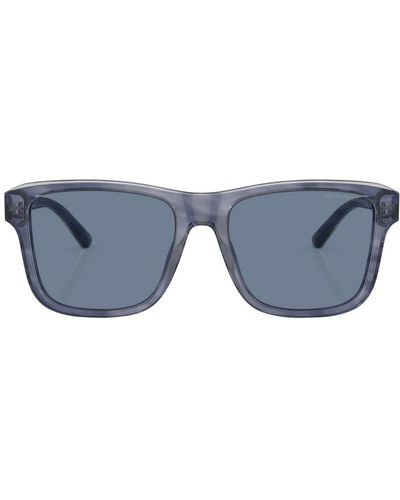 Emporio Armani Polarisierte blaue sonnenbrille kissenform