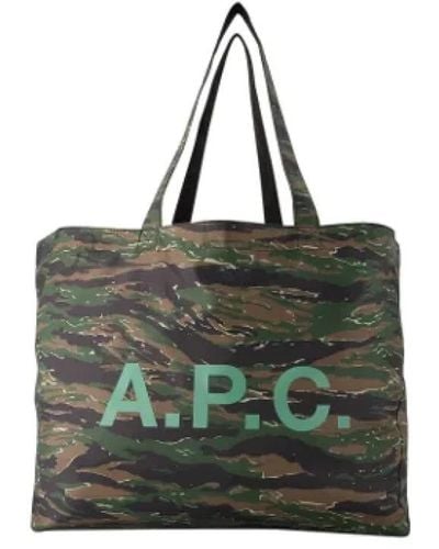 A.P.C. Tote Bags - Grey