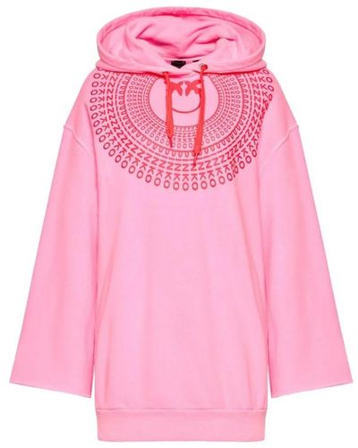 Pinko Geprägtes kapuzenkleid aus baumwolle o - Pink