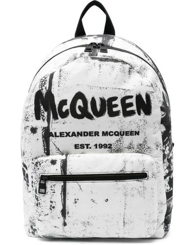 Alexander McQueen Backpacks - Grey