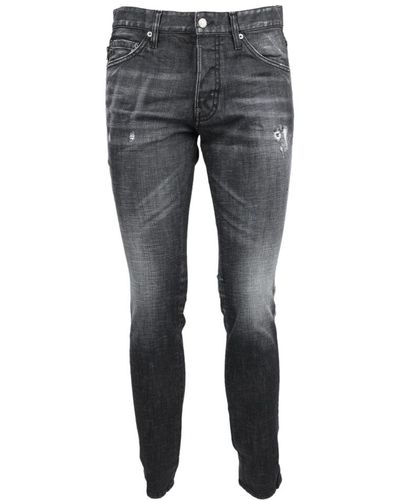 DSquared² Jeans mit künstlerischem design - Grau