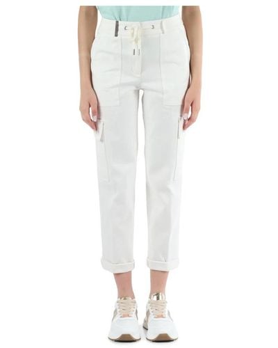 Peserico Cropped Trousers - White