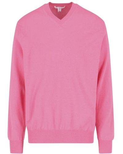 Comme des Garçons V-Neck Knitwear - Pink