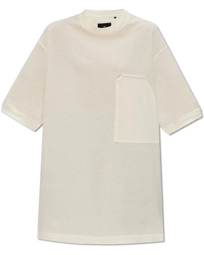 Y-3 Camiseta con bolsillo - Blanco