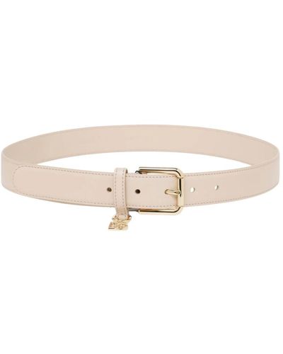 Dolce & Gabbana Belts,beiger ledergürtel mit goldener schnalle - Pink