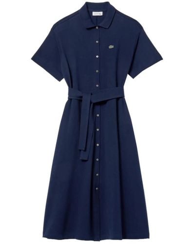 Lacoste Shirt Dresses - Blue