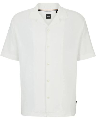 BOSS Short Sleeve Shirts - White