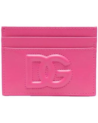 Dolce & Gabbana Kartenetui mit Logo-Prägung - Pink