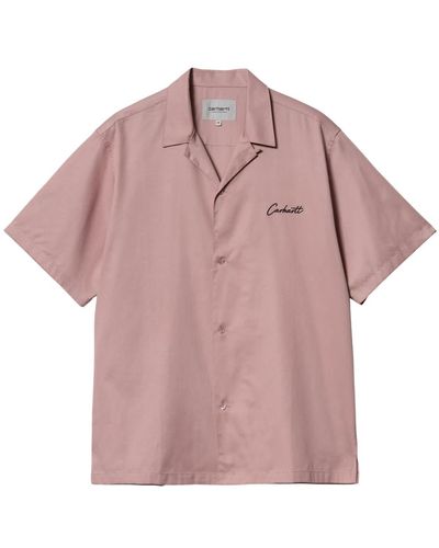 Carhartt Rosa delray bowling kragen hemd - Pink
