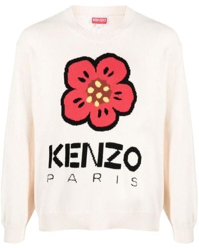 KENZO Round-Neck Knitwear - Red