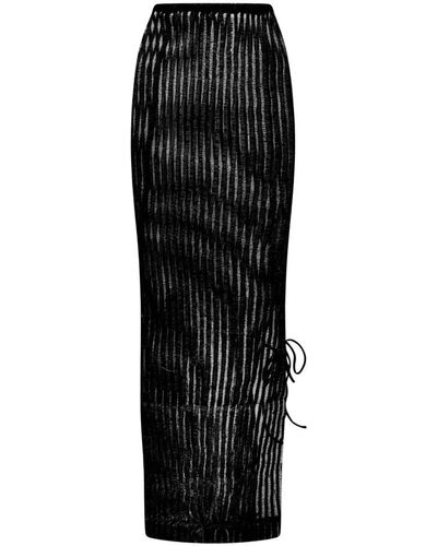 a. roege hove Falda larga patricia con abertura lateral - Negro