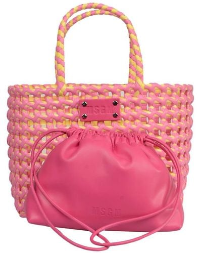 MSGM Tote Bags - Pink