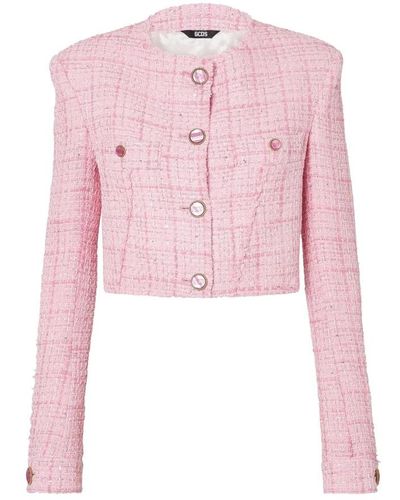 Gcds Tweed Jackets - Pink