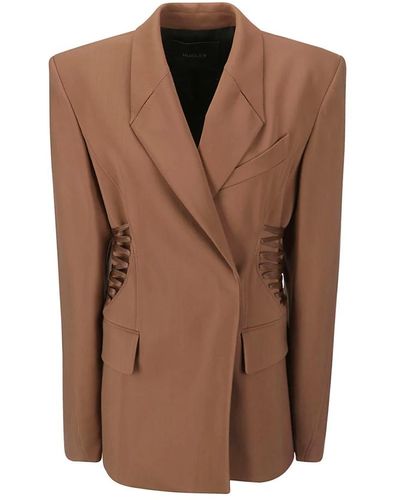 Mugler Jackets > blazers - Marron