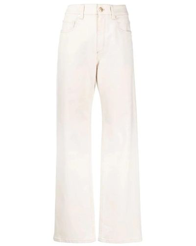 Brunello Cucinelli Ecru high-waisted straight-leg jeans - Bianco