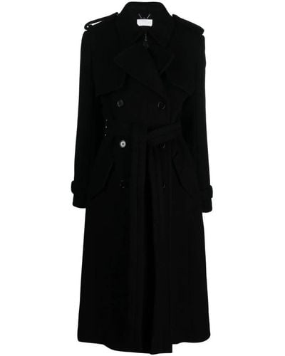Chloé Double-Breasted Coats - Black
