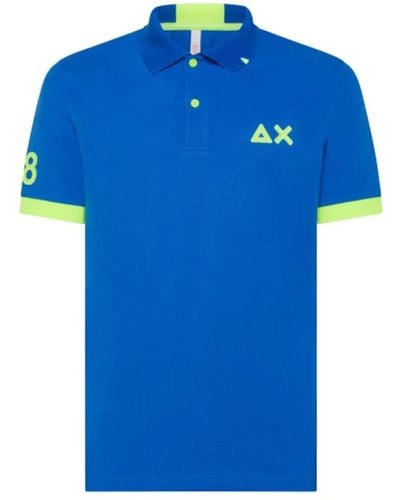 Sun 68 T-shirt e polo blu con logo polo