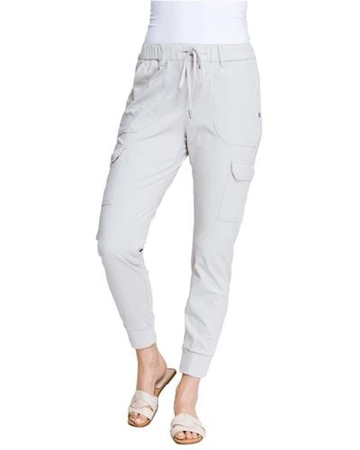 Zhrill Cargo trousers daisey grau - Bianco