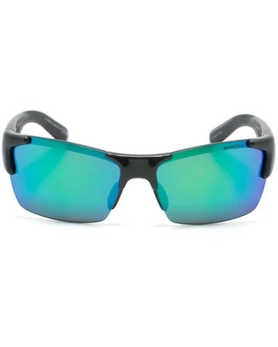 Moncler Schwarze sonnenbrille stilvoll alltagstauglich - Blau