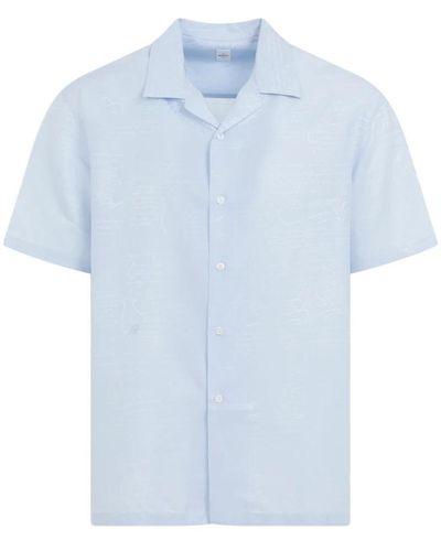 Berluti Short Sleeve Shirts - Blue