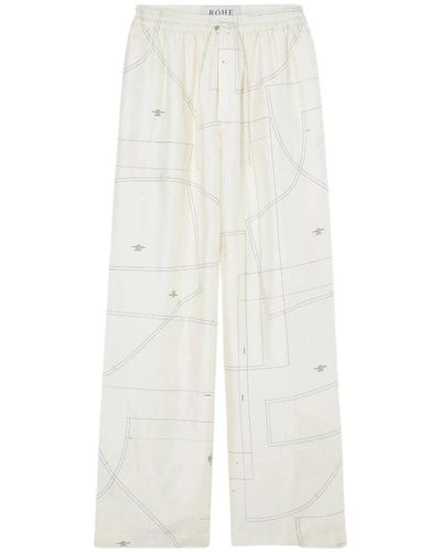 Rohe Trousers > wide trousers - Blanc